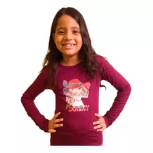 Ki 5 Blusa P&b Menina Algodão Manga Longa Infantil.