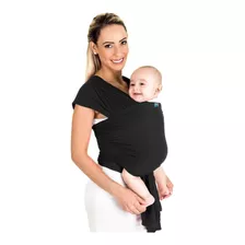 Wrap Sling Carregador De Bebê Kababy - Preto