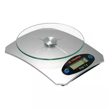 Báscula Digital Base Vidrio Para Cocina Capacidad 5kg Truper Capacidad Máxima 5 Kg Color Gris Oscuro