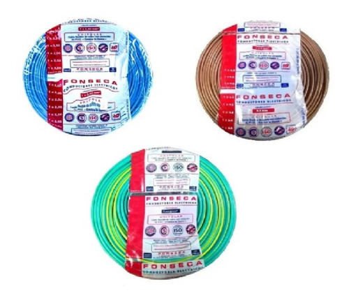 Cable Unipolar 1,5mm Fonseca Pack X 3 Rollos De 100mts E631