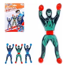 Boneco Gruda Escala Parede Vidro Ninja Hero Squad 3 Unidades