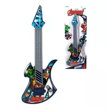 Guitarra Acústica Infantil Brinquedo Da Marvel Avengers 42cm