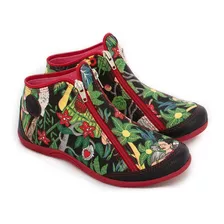 Zapatillas Tipo Botita De Diseño Urbano Frida Kahlo