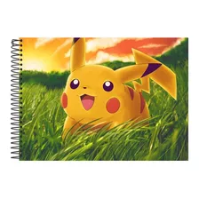 Caderno De Desenho Personalizado 96 Fls Pikachu