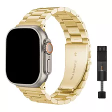 Correa De Acero Inoxidable Reloj Smart Watch 42/44/45/49 Mm