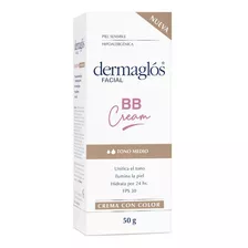 Dermaglos Bb Cream Facial Con Color Tono Medio Fps30 50 G