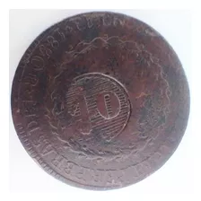 Moeda De 1830r C/ Carimbo Geral De 40 Réis Cobre Original 