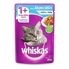 Alimento Whiskas 1+ Whiskas Gatos S Para Gato Adulto Todos Os Tamanhos Sabor Atum Ao Molho Em Saco De 85g