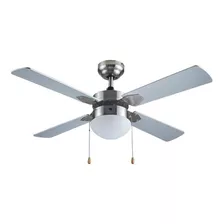 Ventilador De Techo Con Lampara 42 60w Brezza Gris Igoto