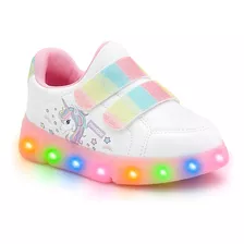 Tênis Infantil De Led Unicórnio Novopé Tenis Menina