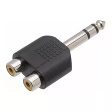 Adaptador Conversor Plug P10 Macho Stereo X 2 Rca Fêmea