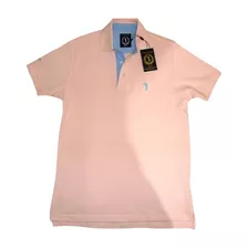 Camisa Polo Aleatory - Rosa Claro 100% Algodão - Sem Uso