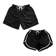 Kit Short Moda Praia Casal Bermuda Mauricinho Promoção