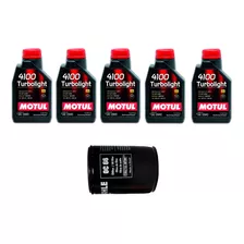 Kit Troca Óleo Motul 10w40 Fiat Marea 1.8 16v 1999/2007