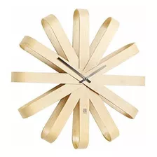 Ribbonwood Grande Reloj De Pared, Con Pilas, Silenciosa, No 