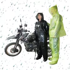 Traje Impermeable Plástico Moto Emergencia Lluvia 3 Piezas