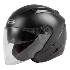 Gmax Of-77 Casco Abierto Para Calle (negro Mate, 3xl)