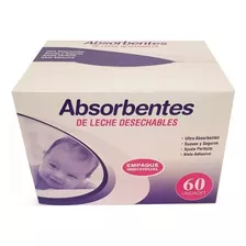 Absorbentes De Leche Desechables Con Adhesivo 60u Tropical Color Blanco