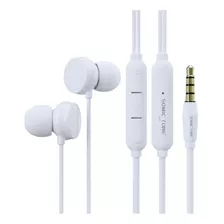 Fone De Ouvido P2 Somic Tone Bass Volume Microfone Cor Branco