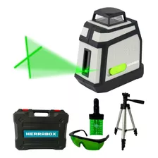Nivel Laser Autonivelante 360 Herrabox Con Luz Verde - En Maletin Con Accesorios Y Bloqueo De Pendulo