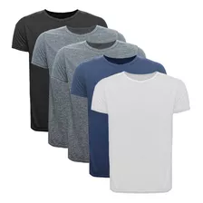 Kit 5 Camisetas Masculina Fitness Sport Esportiva Lisa