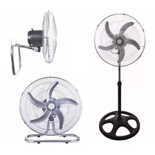 Ventilador 3 En 1 Pie Turbo Pared Potenciado 5 Aspas Metal