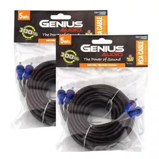 Pack 2 Cables Rca Genius Gc-rca5mcax 100% Cobre