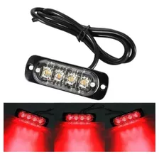 X2 Luz De Freno Roja Destellante 4 Led Estroboscópica Auto