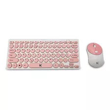 Teclado E Mouse Sem Fio Maxprint Freestyle V2 Branco Rosa Cor Do Mouse Branco/rosa Cor Do Teclado Branco E Rosa