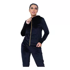 Conjunto Feminino Plush Veludo Calça Agasalho Frio Inverno