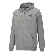 Campera Hoodie Puma Ess Fz Hombre Gris