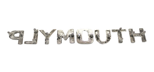 Emblema Plymouth Auto Clasico Antiguo Letras Metal Palabra Foto 2
