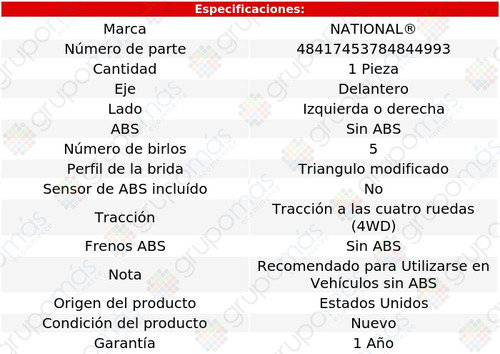 Maza Del Conductor O Pasajero National S10 Blazer 1983_1991 Foto 3