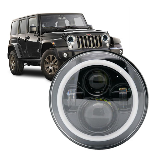 Foto de Jeep Jk Ojos Angel Wrangler Sahara Rubicon Faros Led