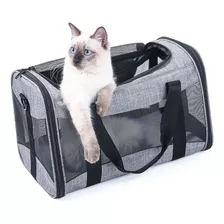 Bolsa De Transporte Pet Avião Para Cães E Gatos Cinza