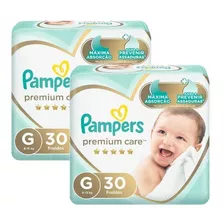 Kit Fralda Pampers Premium Care Mega Tamanho G 60 Unidades