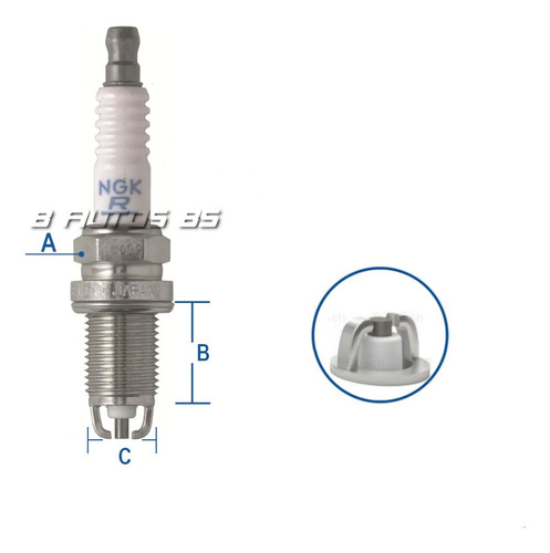 Bujias Ngk Bkr5ekb-11 Doble Electrodo Compatible Con Toyota Foto 2