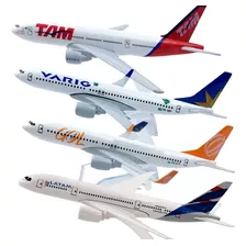 Miniatura Colecionável Avião Comercial Metal Airbus Boeing