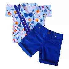 Conjunto Bolo Fofo Menino Tema Festa Social Infantil