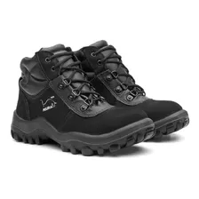 Bota De Segurança Miura Nobuck Bico Pvc Preta Ca12783