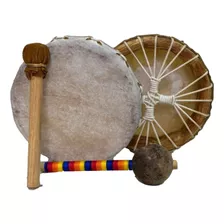 Oferta De Tambor De 20 Cm Y Sonaja Para Temazcal Cantos