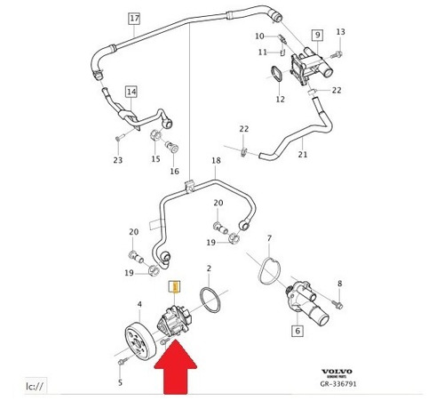 Bomba Agua Volvo C30 S40 S60 S80 V50 V60 V70 Xc60 2.0 Turbo Foto 8