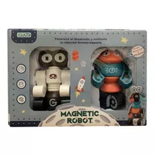 Robot Magnetic X 2 Intercambiables Combinables Mod 3 Ditoys Personaje Robots 3