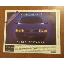 Publicidad Recorte Hoja Revista Fiat Uno Original