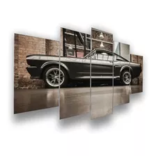 Quadro Decorativo Carro Ford Mustang Gt 500 Garage Hall Bar