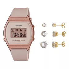 Relógio Casio Vintage Feminino Lw-204-4adf Pulseira Silicone