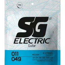 Encordoamento Sg 011 Medium Para Guitarra + Palheta E 1ª Mi