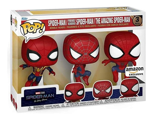 Funko Pop Spiderman Three Pack No Way Home Amazon Exclusivo