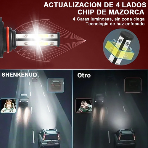 Kit De Focos Led Luz Alta Y Baja 14000 Lm 6000 K Para Dodge Foto 3