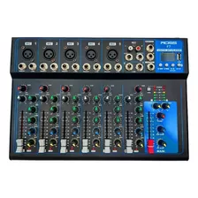 Consola Pasiva Mixer Ross F-7 8 Canales Bt Usb Phantom Dela